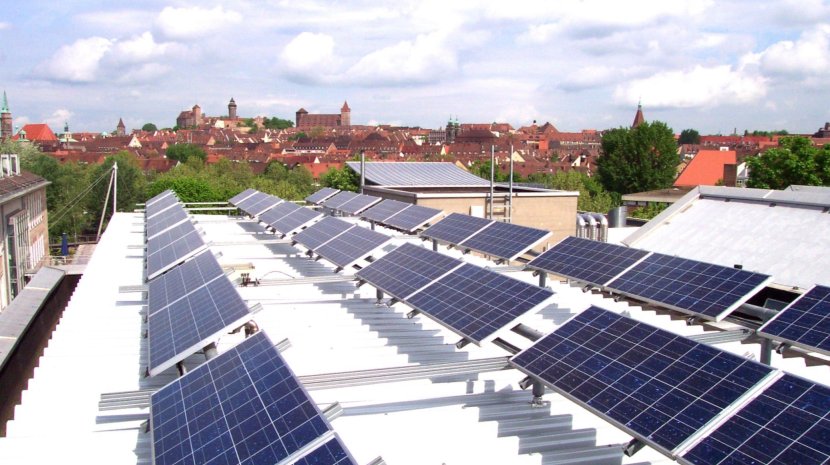 PV system on the Norishalle of the city of Nuremberg