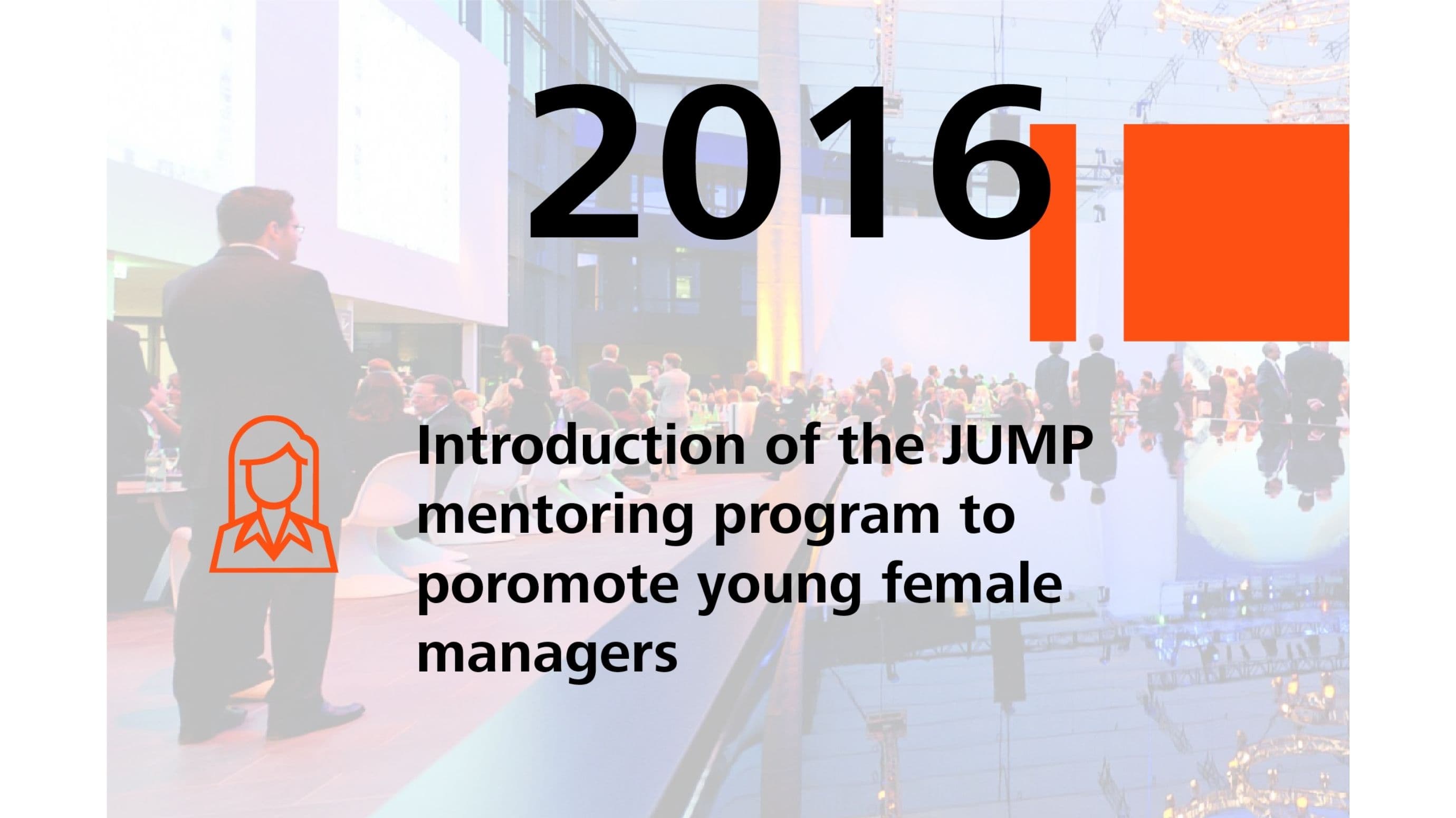 Sustainability successes 2016: Introduction of the JUMP mentoring program to promote young female managers