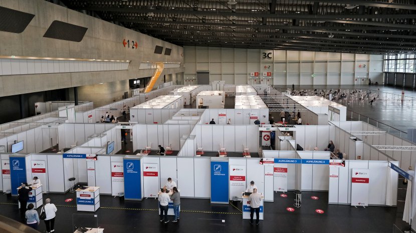 Nürnberger Impfzentrum in der Halle 3C