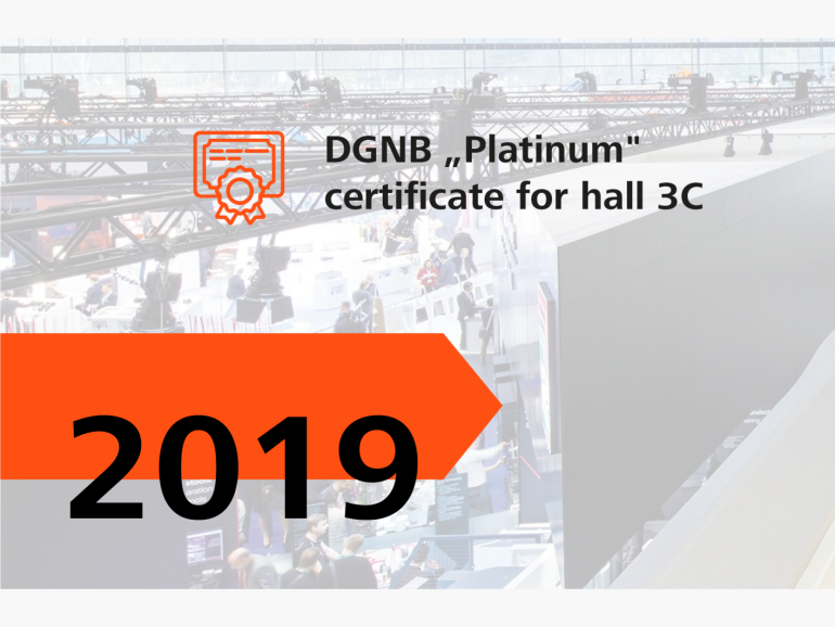 2019: DGNB "Platinum" certification for hall 3C