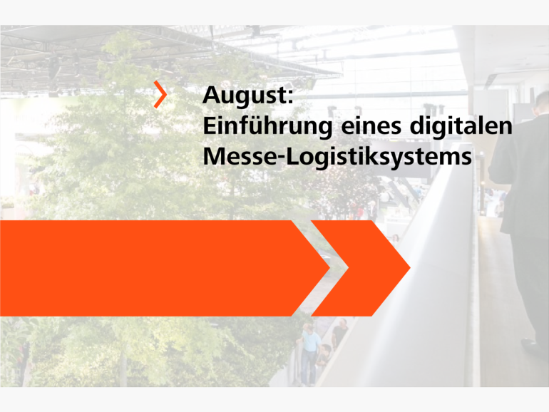 August 2023: Einführung eines digitalen Messe-Logistiksystems