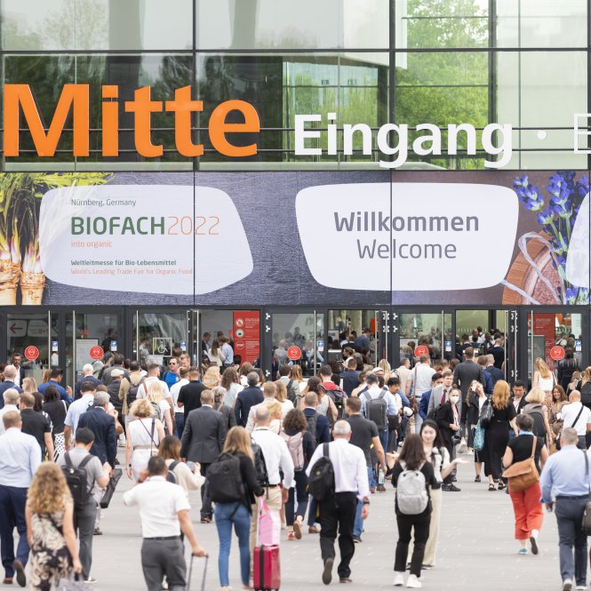 BIOFACH 2022 - Eingang Mitte