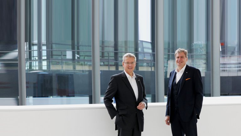 CEOs NürnbergMesse: Dr. Roland Fleck und Peter Ottmann (v. l. n. r.)