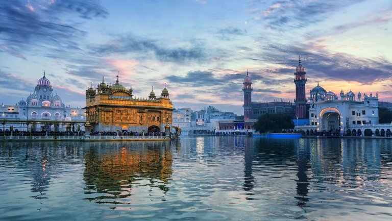 Golden Temple at dusk, Amritsar, India