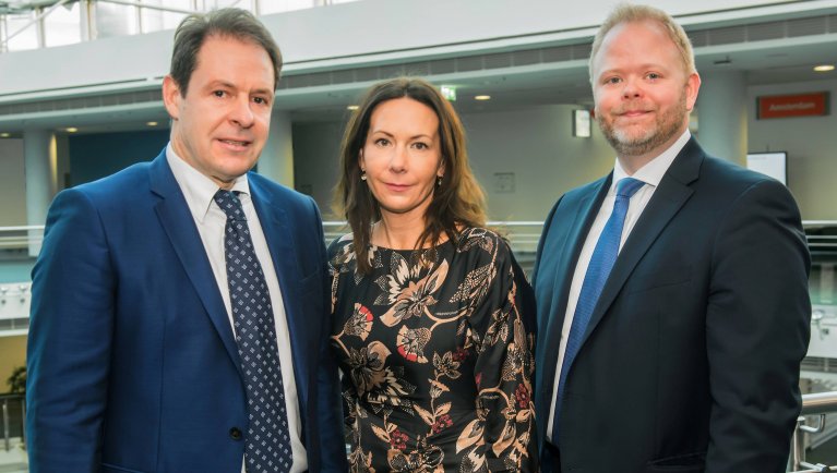 Bisherige Geschäftsführung Firma Lehrieder: René Lehrieder, Dr. Nadine Cauers-Lehrieder und Bahne Beckmann 