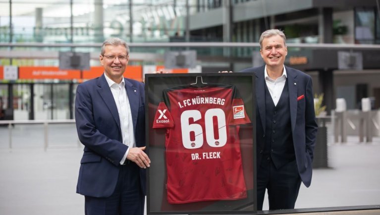 Dr Roland Fleck (l.), CEO of the NürnbergMesse Group, is turning 60.