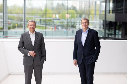 NürnbergMesse CEOs Prof. Dr Roland Fleck and Peter Ottmann